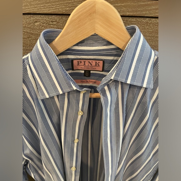 THOMAS PINK Slim Fit French Cuff Dress Shirt Size 15.5 - 39cm - Picture 2 of 5